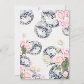 Disco bal bruiloft uitnodiging Floral (Achterkant)