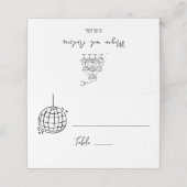 DIsco bal champagne toren Trouwplaats kaart Plaatskaartje (Buitenkant ongevouwen)