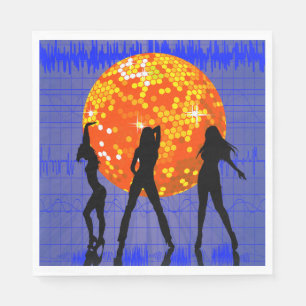 Disco Bal Dansfeest Silhouet Servet