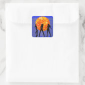 Disco Bal Dansfeest Silhouet Vierkante Sticker (Tas)