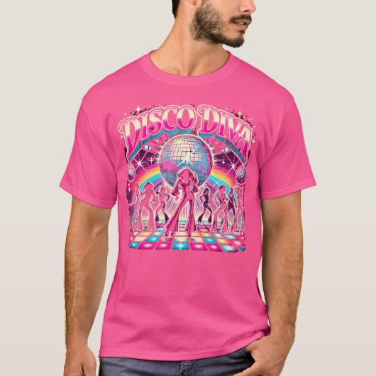 Disco Bal Disco Diva Koningin 70S Dansen T-shirt (Voorkant)