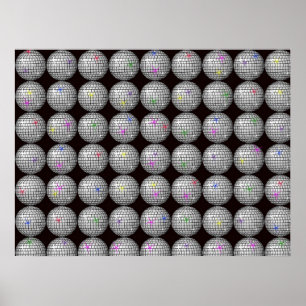disco bal en sterren poster