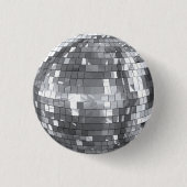 Disco Bal Feest Bruidsmeisje Verjaardag Pret Ronde Button 3,2 Cm (Voorkant)