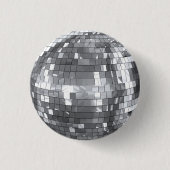 Disco Bal Feest Bruiloft Verjaardag Pret Ronde Button 3,2 Cm (Voorkant)