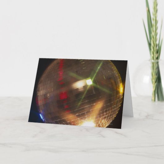 disco bal feestdagen kaart (Voorkant)