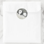 disco bal foto ronde sticker (Tas)