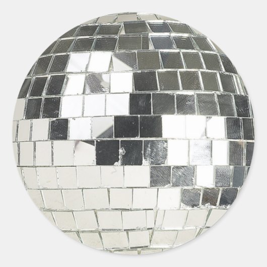 disco bal foto ronde sticker (Voorkant)