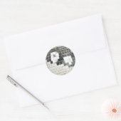 disco bal foto ronde sticker (Envelop)