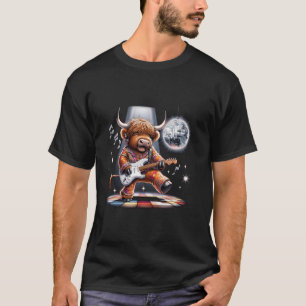 Disco Bal Gitaar Schotse Hoogland Koe T-shirt