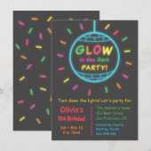 Disco Bal Glans in het Donker Verjaardagsfeest Kaart (Voorkant / Achterkant)