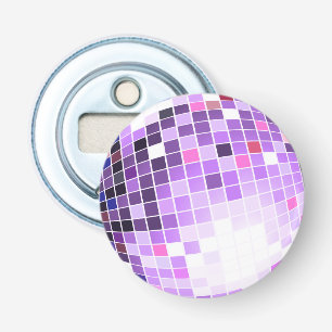 Disco Bal, Glitter Bal of spiegelbal Button Flesopener