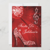 Disco Bal & Glitter Hakken Pensioen Kaart (Voorkant)