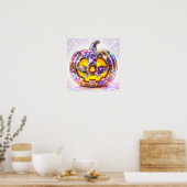 Disco Bal Glitter Pompoen Poster (Keuken)
