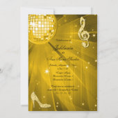 Disco bal, glitterschoenen Pensioen Kaart (Achterkant)