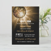 Disco bal goud kaart (Staand voorkant)