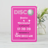 DISCO Bal - Groovy Magenta Save The Date (Staand voorkant)