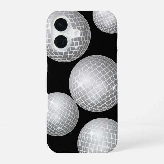 Disco Bal Hoescase – Retro Gloed & Feeststemming iPhone 16 Hoesje (Achterkant)