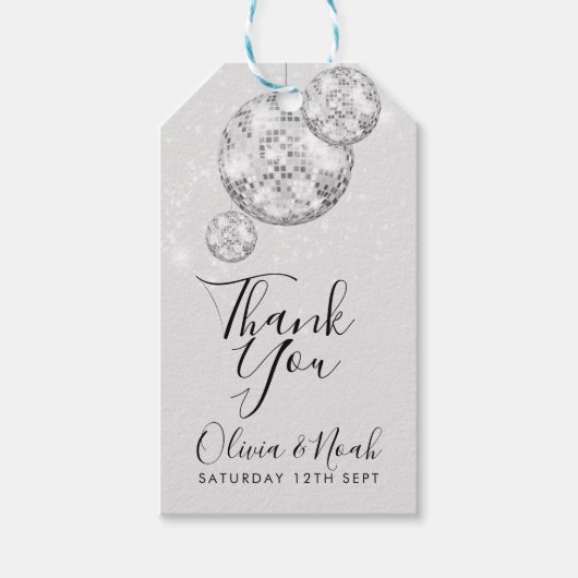 Disco Bal Huwelijksfeest  Cadeaulabel (Voorkant)