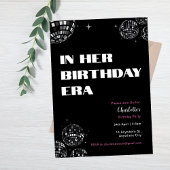 Disco Bal in haar verjaardagstijdperk Welkomstbord Kaart