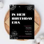 Disco Bal in haar verjaardagstijdperk Welkomstbord Kaart