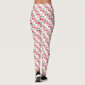 Disco Bal Kersen Schachbrett Patroon Leggings (Achterkant)