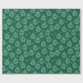 Disco Bal Kerst Ornamente Groen en Wit Cadeaupapier (Vlak)