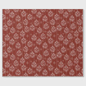 Disco Bal Kerst Ornamente Rood en Wit Cadeaupapier (Vlak)
