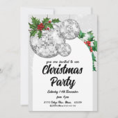 Disco Bal Kerstfeest  Kaart (Voorkant)