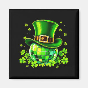 Disco Bal Leprechaun Hoed Ierse Klaver St Patrick Magneet