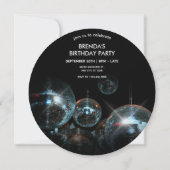 Disco bal Licht Feest  Kaart (Achterkant)