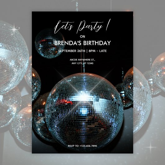 Disco bal Licht Feest Kaart