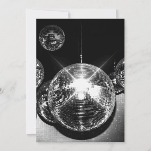 Disco bal lichten Laten we dansen partij Kaart (Achterkant)