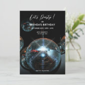 Disco bal Lichten Party Kaart (Staand voorkant)