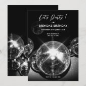 Disco bal Lichten Verjaardagsfeestje Kaart (Voorkant / Achterkant)