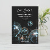 Disco bal Lichten Verjaardagsfeestje Kaart (Staand voorkant)