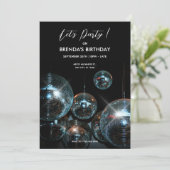 Disco bal Lichten Verjaardagsfeestje Kaart (Staand voorkant)