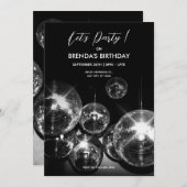 Disco bal Lichtjes Laten we dansen feest Kaart (Voorkant / Achterkant)