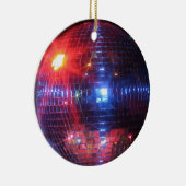 Disco-bal met laserbalken keramisch ornament (Rechts)