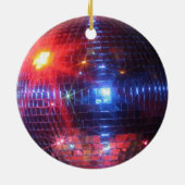 Disco-bal met laserbalken keramisch ornament (Achterkant)