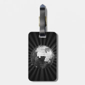 Disco Bal met Zwarte Achtergrond Bagagelabel (Achterkant verticaal)