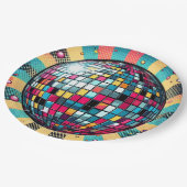 Disco bal papier borden! papieren bordje (Gekanteld)