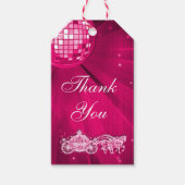 Disco Bal, Princess Coach & Paarden 17e Verjaardag Cadeaulabel (Voorkant)