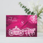 Disco Bal, Prinses Koets & Paarden Dubbelzijdig Kaart (Staand voorkant)