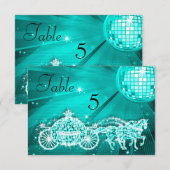 Disco Bal, Prinses Koets & Paarden Dubbelzijdig Kaart (Voorkant / Achterkant)