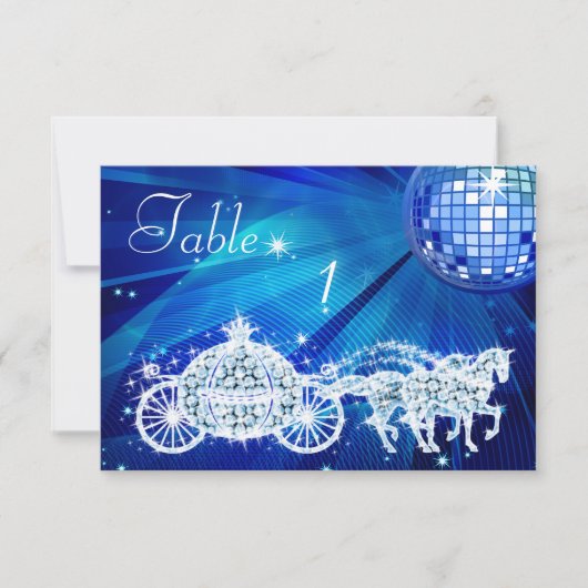 Disco Bal, Prinses Koets & Paarden Dubbelzijdig Kaart (Voorkant)
