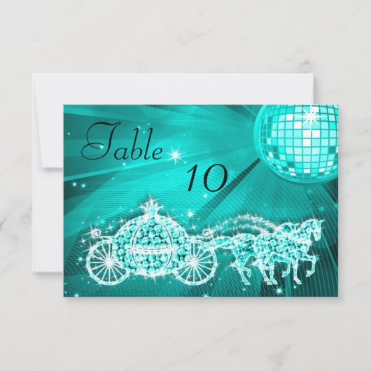 Disco Bal, Prinses Koets & Paarden Dubbelzijdig Kaart (Voorkant)