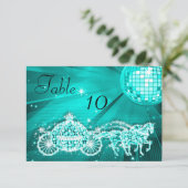 Disco Bal, Prinses Koets & Paarden Dubbelzijdig Kaart (Staand voorkant)