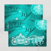 Disco Bal, Prinses Koets & Paarden Dubbelzijdig Kaart (Voorkant / Achterkant)