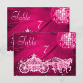 Disco Bal, Prinses Koets & Paarden Dubbelzijdig Kaart (Voorkant / Achterkant)