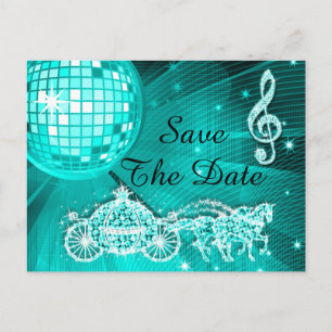Disco Bal, Prinsessen Koets & Paarden Save The Dat Aankondigingskaart